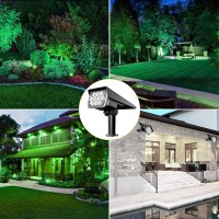 Crepow Green Solar Spot Lights Outdoor St Patricks Day Decor Lights Solar Landscape Spotlights With Ip65 Waterproof 20 Leds S