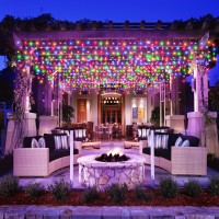 Multicolor Icicle Christmas Lights 66Ft 640 Led Icicle String Lights With 8 Modes 120 Drops Waterproof Plug In Curtain Fairy L