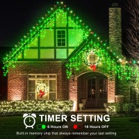 Xmasbokeh 33Ft 400 Led Christmas Lights Icicle Lights For Outside Waterproof With 8 Modes 75 Drops Plug In String Fairy Lights