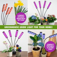 Bionic Grow By Bell+Howell Grow Light For Indoor Plants 4 Heads Growing Lamp With 8 Brightness Settings, 3 Light Modes Including Full Spectrum Uv Light Growing Plant Light As Seen On Tv