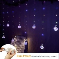 Yolight Wishing Ball Curtain Lights 200 Led Window Curtain String Lights With Remote Usb Battery Powered Twinkle Globe Fairy Li