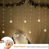 Yolight Wishing Ball Curtain Lights 200 Led Window Curtain String Lights With Remote Usb Battery Powered Twinkle Globe Fairy Li