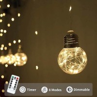 Yolight Wishing Ball Curtain Lights 200 Led Window Curtain String Lights With Remote Usb Battery Powered Twinkle Globe Fairy Li