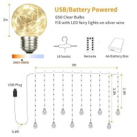 Yolight Wishing Ball Curtain Lights 200 Led Window Curtain String Lights With Remote Usb Battery Powered Twinkle Globe Fairy Li