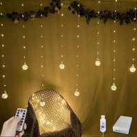 Yolight Wishing Ball Curtain Lights 200 Led Window Curtain String Lights With Remote Usb Battery Powered Twinkle Globe Fairy Li