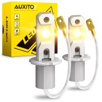 WHY CHOOSE AUXITO H3 LED Yellow Fog Light Bulbs Specification Fit Socket H3H3LL Operating Voltage 918V DC IP Rate IP67 Light Source CSP Operating Temperature 40 degree F to 176 degree F Operating Life 50000 hrs Housing Material Aviation Aluminum Applicati