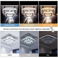 Cainjiazh Mini Chandelier Led Crystal Ceiling Light 2 Layers Flush Mount Ceiling Light Modern Chandelier Lighting For Hallway St