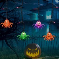 Abeja 85Ft Ghost Skull Halloween String Lights Halloween 3D Ghost Head String Lights With 10Pc Ghost Head Halloween Decoration