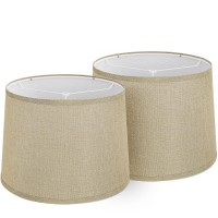 Drum Lampshades Set Of 2, Fabric Lampshades For Table Lamps Floor Lamps, Medium Lampshades 11.6