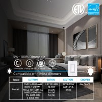 Flineve 4 Inch 5Cct Ultra-Thin Aluminum Metal Led Recessed Ceiling Light With Junction Box, 2700K/3000K/3500K/4000K/5000K Selectable, 9W=60W, 800Lm,Dimmable, Etl And Energy Star Certified -1 Pack