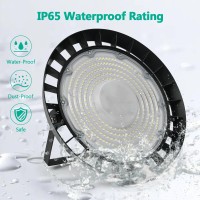 300W Led Ufo High Bay Light, 30000Lm Led Floodlight Warehouse Light, Ip65 Waterproof Ufo Led Indoor Spotlight 6000-6500K With Cool White For Garage, Workshops, Factory, Halls (6 Pieces, 300W)