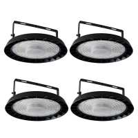 300W Led Ufo High Bay Light, 30000Lm Led Floodlight Warehouse Light, Ip65 Waterproof Ufo Led Indoor Spotlight 6000-6500K With Cool White For Garage, Workshops, Factory, Halls (4 Pieces, 300W)