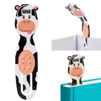 Flexilight Pal Reading Light 2 In 1 Bookmark Book Light Led Clip On Reading Lamp Children And Adult Book Torch Book Accessories Gift For Readers, Book Lovers (Rechargeable, Cow)