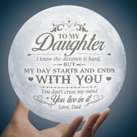 Doptika Daughter Gifts From Dad - Teen Girl Gifts - Moon Lamp Night Light - Graduation Gifts - Gifts For Her - Gifts For Women Birthday Unique - Gifts For Daughter - Mothers Day Gifts