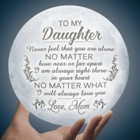 Doptika Gifts For Her - Mothers Day Gifts - Teen Girl Gifts - Birthday Gift For Women - Graduation Gifts - Inspirational Gifts For Women - 5.9 Inch Moon Light - 3D Printing Moon Lamp For Daughter