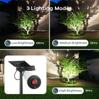 Linkind Solar Spot Lights, Upgraded 54 Leds Daylight Solar Outdoor Lights, Ip67 Waterproof Landscape Spotlights, Dusk-To-Dawn Solar Lights For Garden Pathway Yard Tree Driveway Patio Walkway Pool