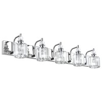 Ralbay Modern Crystal Vanity Lights 5 Light 40