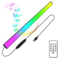 Ferswe Music Sync Gaming Lights, Dreamcolor Rgb Light Bar With Remote Control, 5V Usb Powered, Dimmable And Speed Adjustable, Rgb Color Changing Under Monitor Light Bar For Pc, Gaming And Desk