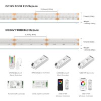 Btflighting Fcob Cob Rgb Flexible High Density Uniform Light Led Strip 840Ledm 164Ft Dc24V 10Mm Width Color Changing Led Ribb