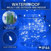 Suddus Blue Led Christmas Lights Outdoor200Led 66Ft Battery Operated Fairy Lights Indoor Twinkle Lights For Bedroom Halloween