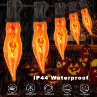 Halloween Flickering Light Bulbs 12 Pack C18 Orange Flickering Flame Light Bulbs E12 Base Flickering Flame Bulbs 1 Watt120 Volt