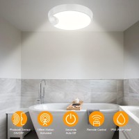 Deeplite Battery Ceiling Light Motion Sensor Rechargeable Wireless Shower Light With Remote,5500K 8000Mah,Timing,7.8In Motion Activated Overhead Lighting For Closet Bathroom Hallway Porch