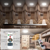 Deeplite Battery Ceiling Light Motion Sensor Rechargeable Wireless Shower Light With Remote,5500K 8000Mah,Timing,7.8In Motion Activated Overhead Lighting For Closet Bathroom Hallway Porch