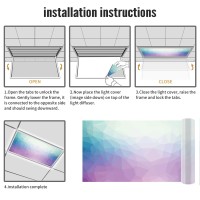 Fluorescent Light Covers For Ceiling Light Diffuser Panels-Pink Purple Pattern-Light Filters Ceiling Led Ceiling Light Covers-2Ft X 4Ft Drop Ceiling Fluorescent Decorative,Blue Lilac Pale Teal