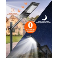 Teekuv 1000W Solar Street Light,200 Leds Solar Powered Dusk To Dawn Outdoor Motion Lights With Control,Led Security Flood Light For Parking Lot,Garage,Home,Ip65 Waterproof Commerical Light,Pack Of 2