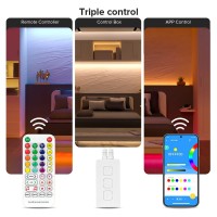 Btflighting Fcob Cob Led Strip Rgb Bluetooth Music App Lights Kit 810Ledm 164Ft 10Mm Width Color Changing Flexible Led Tape F