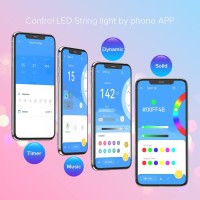 Btflighting Fcob Cob Led Strip Rgb Bluetooth Music App Lights Kit 810Ledm 164Ft 10Mm Width Color Changing Flexible Led Tape F