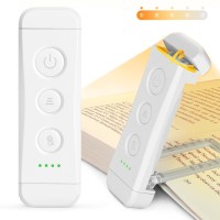 Glocusent Usb Rechargeable Book Light For Reading In Bed Portable Clipon Led Reading Light 3 Amber Colors 5 Brightness Dimm