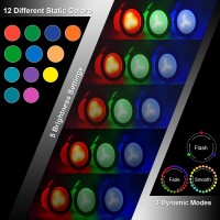 Hihihomy Low Voltage Recessed Led Deck Lights Kits,16 Pack Multi Color Rgb Led Deck Lights, Ip67 Waterproof Stair Lights Outdoor,F42Mm Led Deck Lighting With Remote For Patio, Pathway,Garden