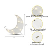 Zuokemy Decorative Led Crescent Moon Night Light Can Be Hung On The Wall Children