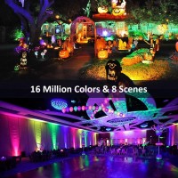 Novostella Smart Led Flood Lights Outdoor 200W Equivalent Halloween Rgbcw Color Changing Spotlights App Control Stage Landscap