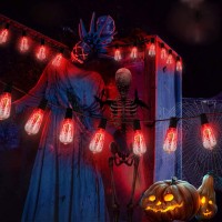 Halloween Decorations Lights 10Ft Flicker Flame Halloween String Light With 10 Flicker Flame St40 Led Bulbs Outdoor Halloween