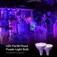 Edishine Par38 Purple Flood Light Bulb Dimmable Purple Led Light Bulb 18W120W Equivalent Purple Flood Lights For Halloween