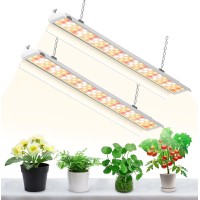 Szhlux Led Grow Light 2Ft Full Spectrum 2 Pack 80W (2?40W, 600W Equivalent) Sunlight Plant Light For Indoor Plants, Super Bright Grow Light Strips, Linkable Growing Light Fixture