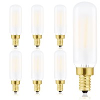 E12 Led Bulb, T6.5 Dimmable E12 Candelabra Led Light Bulbs 4W Equal 40 Watt Light Bulb 4000K Daylight White,T6 Frosted Led Bulb,400Lm,40W Candelabra Led Filament Candle Bulbs For Chandeliers-6Pack