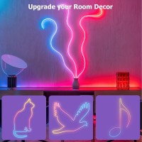 Galgreen 164Ft Wifi Rgb Rope Lights With Music Sync Waterproof Flexible Dimmable Smart Led Strip Lights For Bedroom With Remot