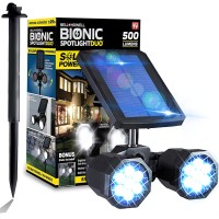 Bell+Howell Bionic Spotlight Duo Deluxe Solar Lights: Effortless Outdoor Illumination, Motion Sensor, Super Bright Leds, Waterproof Landscape Lights For Patio, Yard, Garden- No Batteries Required!