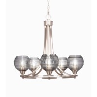 Paramount 5 Light Chandelier In Brushed Nickel Finish With 6