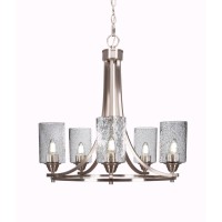 Paramount 5 Light Chandelier In Brushed Nickel Finish With 4