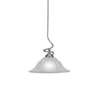 Capri Stem Pendant With Hang Straight Swivel Shown In Brushed Nickel Finish With 16