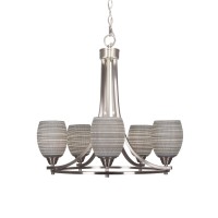 Paramount 5 Light Chandelier In Brushed Nickel Finish With 5