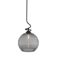 Capri Stem Pendant With Hang Straight Swivel Shown In Matte Black Finish With 14