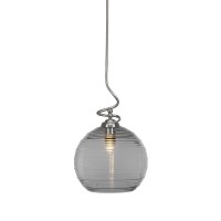 Capri Stem Pendant With Hang Straight Swivel Shown In Brushed Nickel Finish With 12