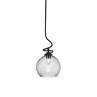 Capri Stem Pendant With Hang Straight Swivel Shown In Matte Black Finish With 9.5