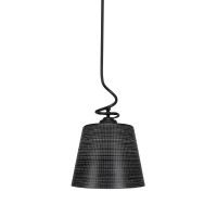 Capri Stem Pendant With Hang Straight Swivel Shown In Matte Black Finish With 10