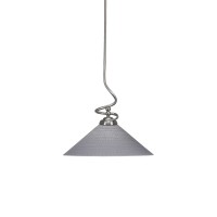 Capri Stem Pendant With Hang Straight Swivel Shown In Brushed Nickel Finish With 16